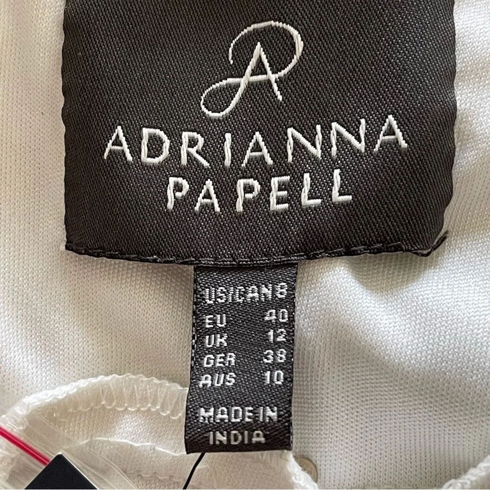Adrianna Papell Beaded V-Neck Sheath Dress Size 8 NEW - Picture 13 of 15